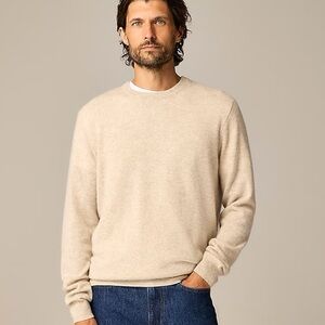 J Crew Cashmere Crewneck Sweater in Heather Birch